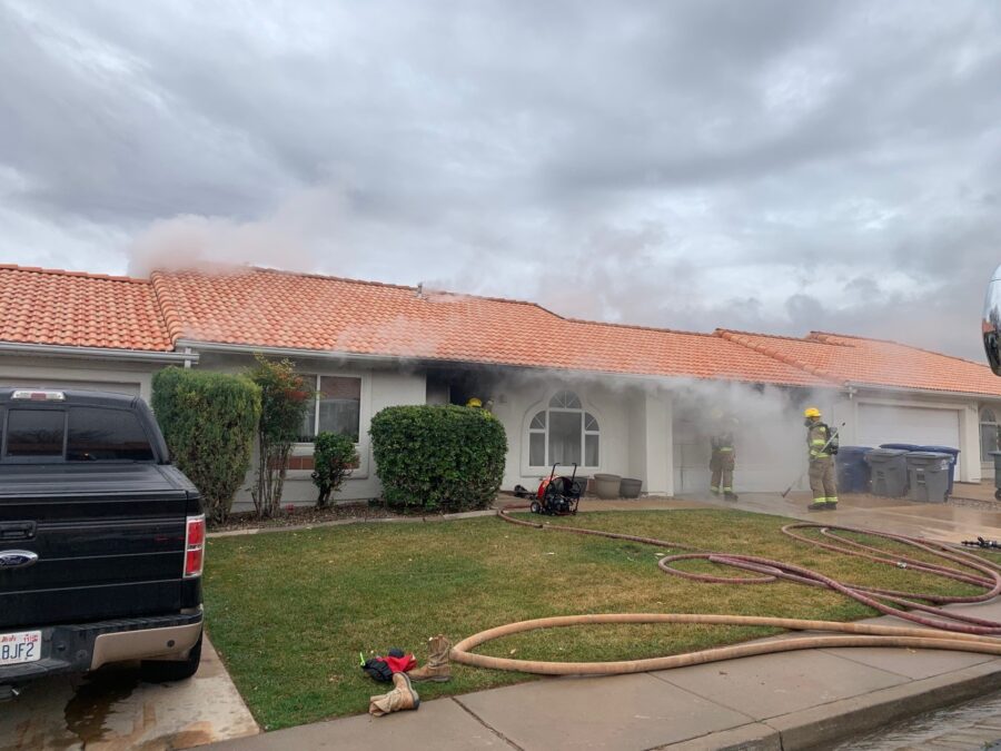 Fire crews responded to an apartment fire Tuesday afternoon in St. George. (St. George Fire Departm...