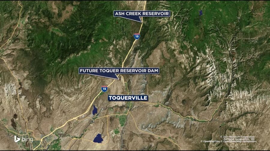 A map shows where the Chief Toquer reservoir will connect to the Ash Creek Reservoir....