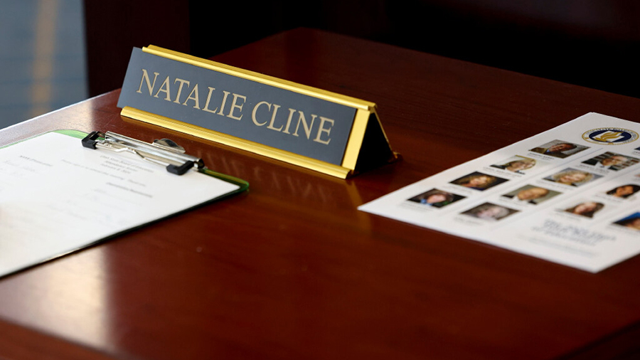 Utah State Board of Education member Natalie Cline did not attend the scheduled meeting at the Capi...