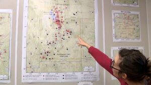 A map of all the seismograph stations in Utah provided by the U of U. 