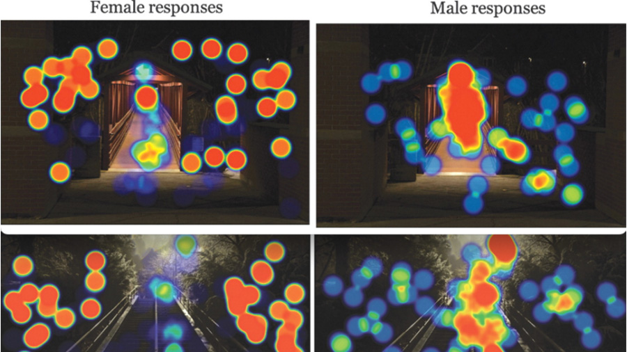 Study results shown in an image that was given to participants. A heat map shows participant select...