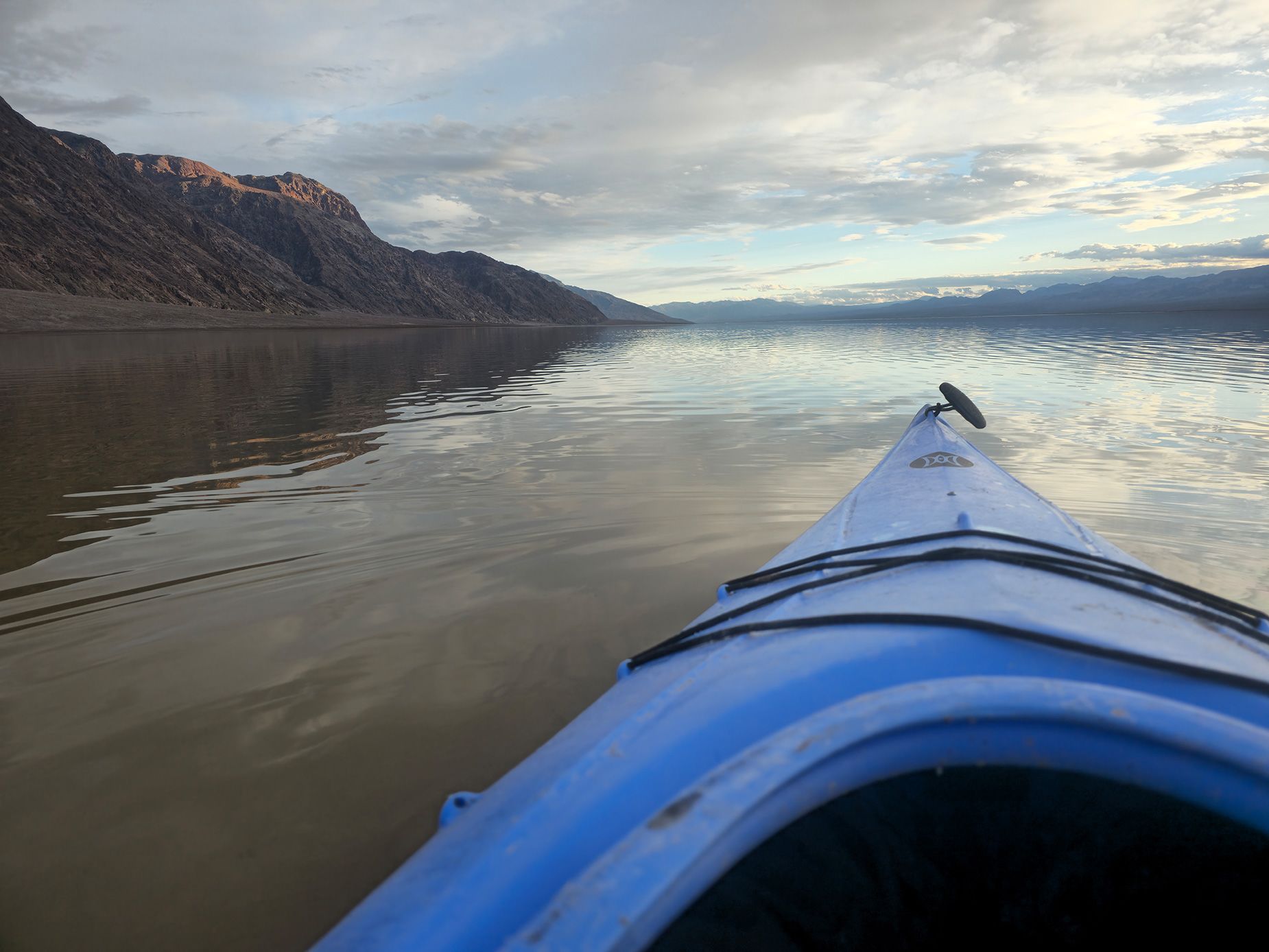 Kayaking at Badwater Basin on Feb. 9. (Michael Kohler/NPS)...
