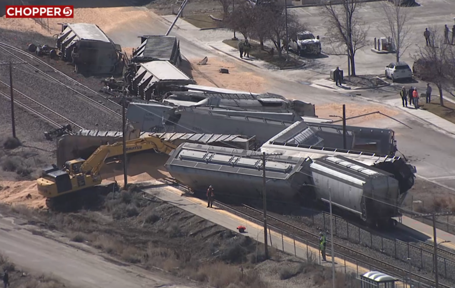 Several train cars derailed in Elko, Nevada. (KSL TV)...