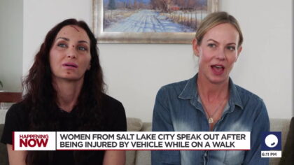 Two victims in a Hit-and-run in Sugarhouse speak to KSL News on Friday. (Emma Benson, KSL News)