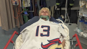 Rylan Southwick broke his neck after a tackle, and was hospitalized for days (Ben Southwick)