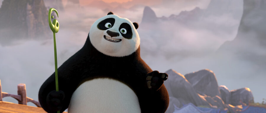 This image released by Universal Pictures shows Po, voiced by Jack Black, in a scene from DreamWork...