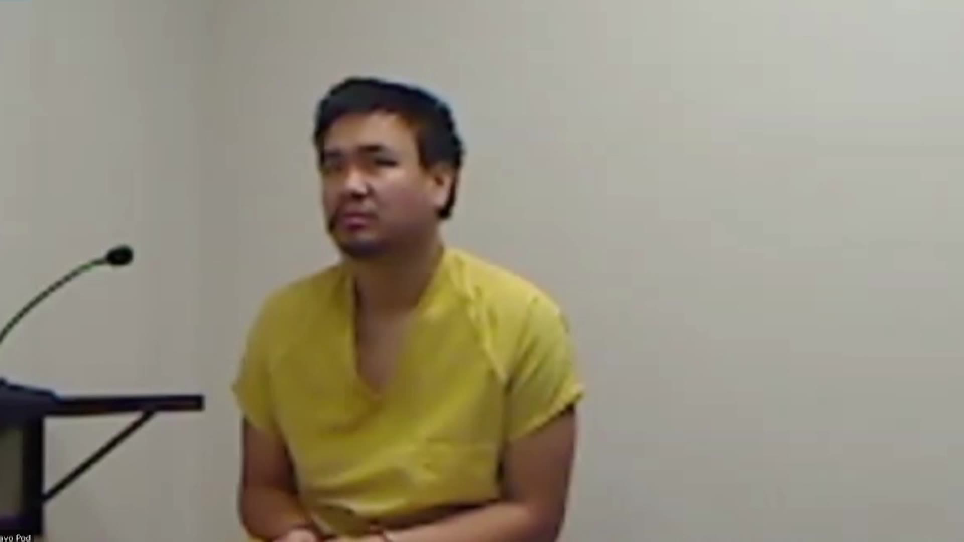 Anh Pham appearing virtually before a 3rd District Court judge on March 27, 2024....