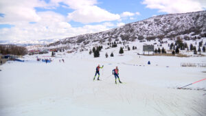Biathletes training at Soldier Hollow for the event. 