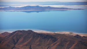 Above normal snowpack will help the Great Salt Lake seen in this aerial photo.
