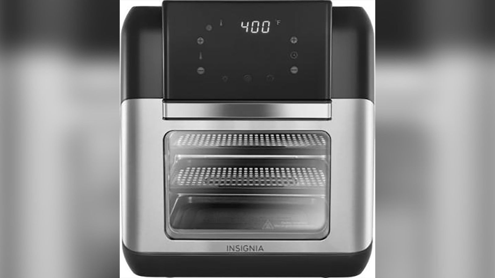 The Insignia 10-qt. Digital Air Fryer Oven model NS-AF10DSS2 (stainless steel) is part of a Best Bu...
