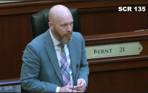 Senator Brian Lenny during Idaho resolution debate