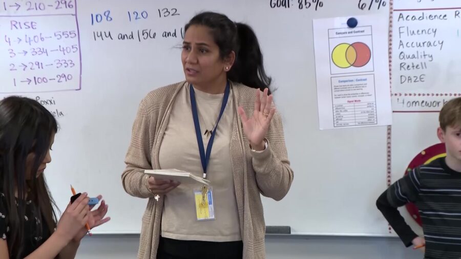 Prema Chruthoti, a third grade teacher at Lincoln Elementary in the Granite School District, is one...