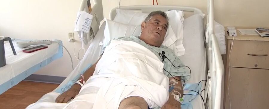 68-year-old, Rodrigo Constain, is sharing his survival story after his boat capsized and he was bit...
