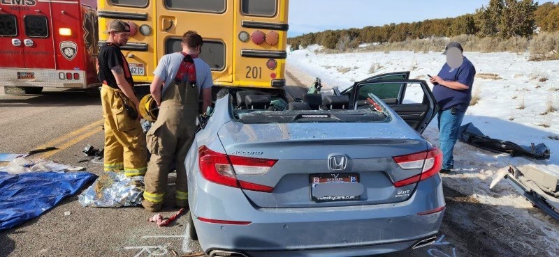 The Utah Highway Patrol says one person was sent to the hospital Wednesday afternoon following a cr...