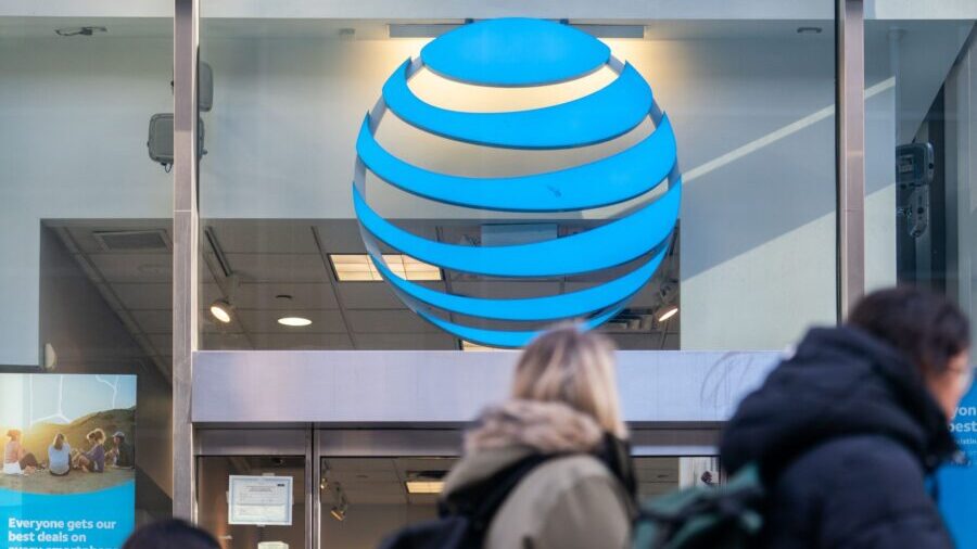 AT&T has launched an investigation into the source of a data leak. An AT&T store in New York is pic...