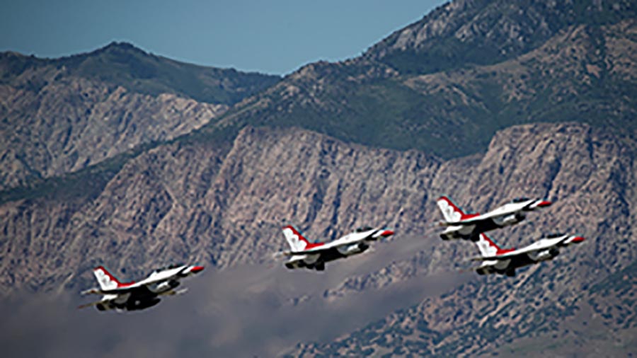 Thunderbirds arrive for Warriors Over the Wasatch in 2022...