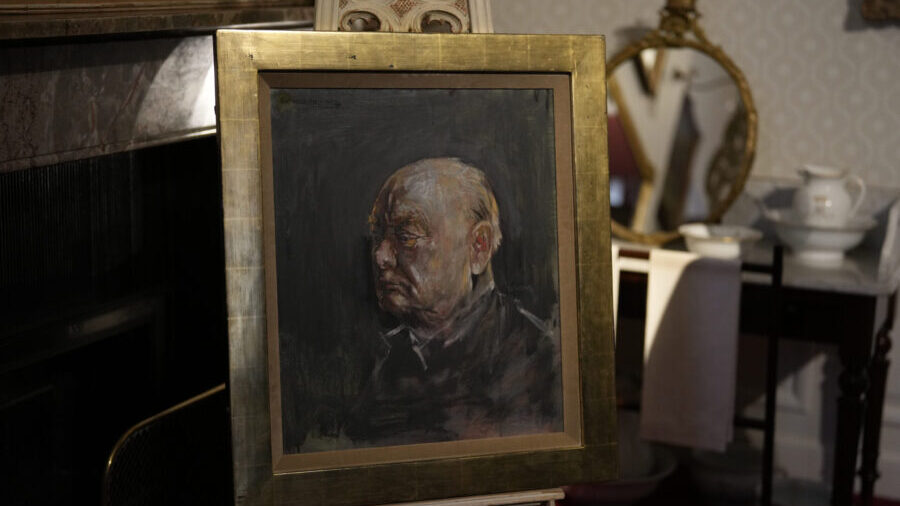 A portrait of the iconic former British Prime Minister Winston Churchill, painted by Graham Sutherl...