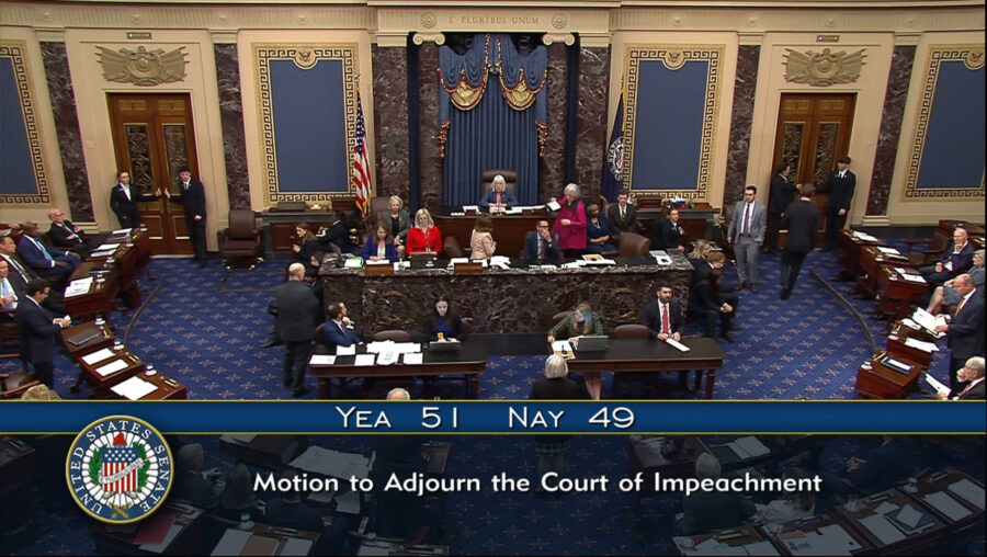 In this image from video from Senate Television, Sen. Patty Murray, D-Wash., presiding over the Sen...
