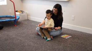 Alyssa McBride finds reading to her four-year-old son about how to regulate different emotions is an effective way for him to learn about his own feelings. (Josh Szymanik, KSLTV) 
