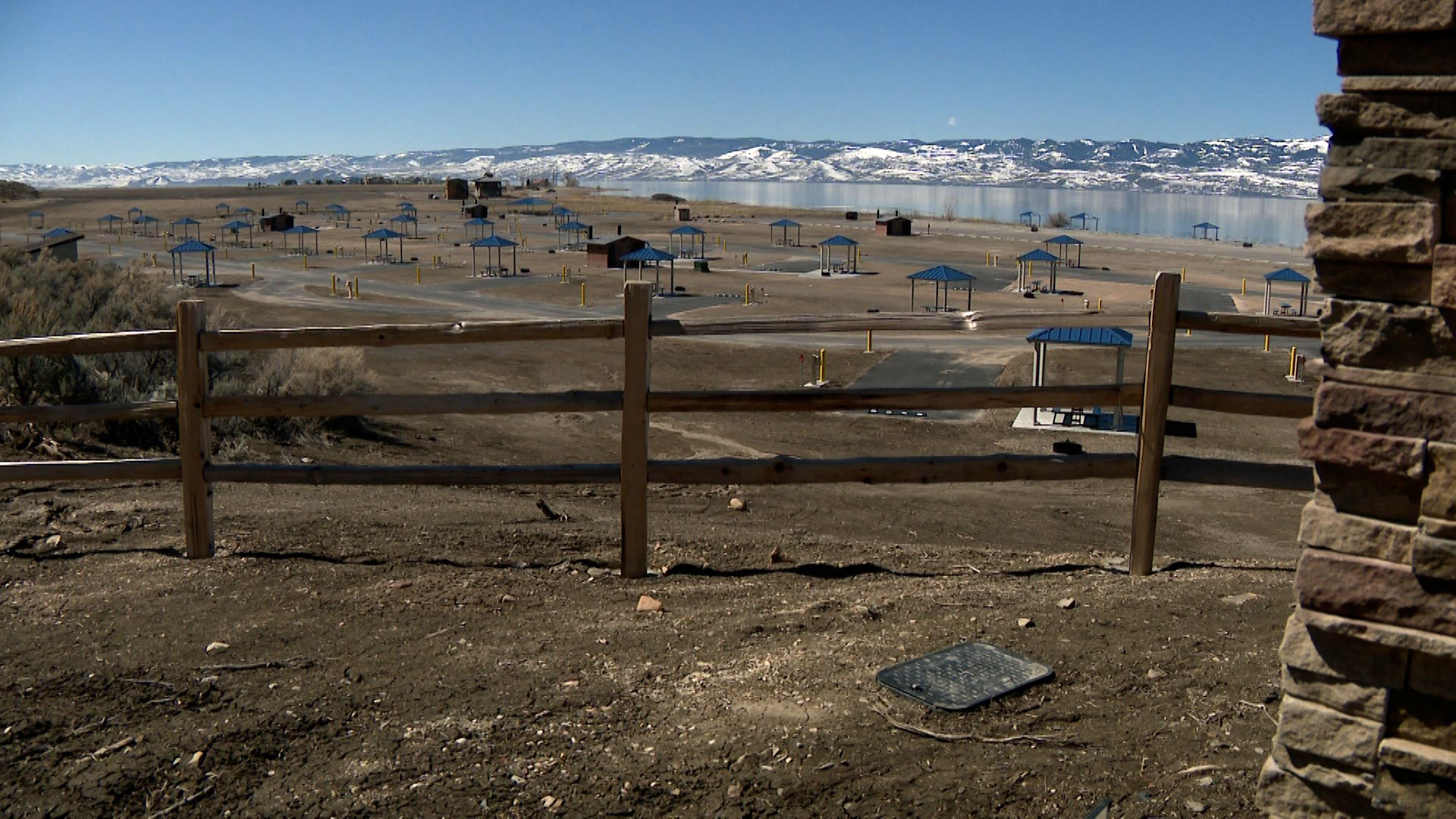 The new Border Campground on the Utah side of Bear Lake that's being built....