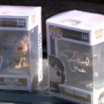Two signed Funko Pops of Gollum and Frodo Baggins. (Mike Anderson, KSL TV)