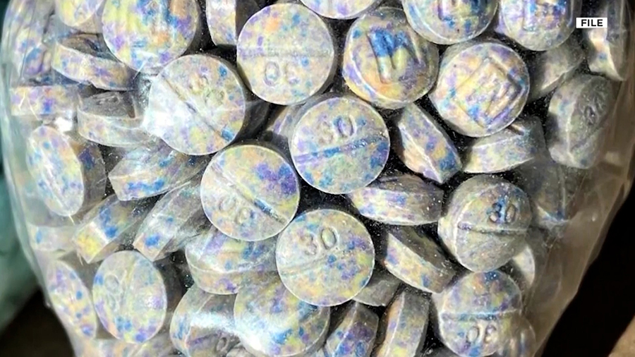 pills with rainbow colors...