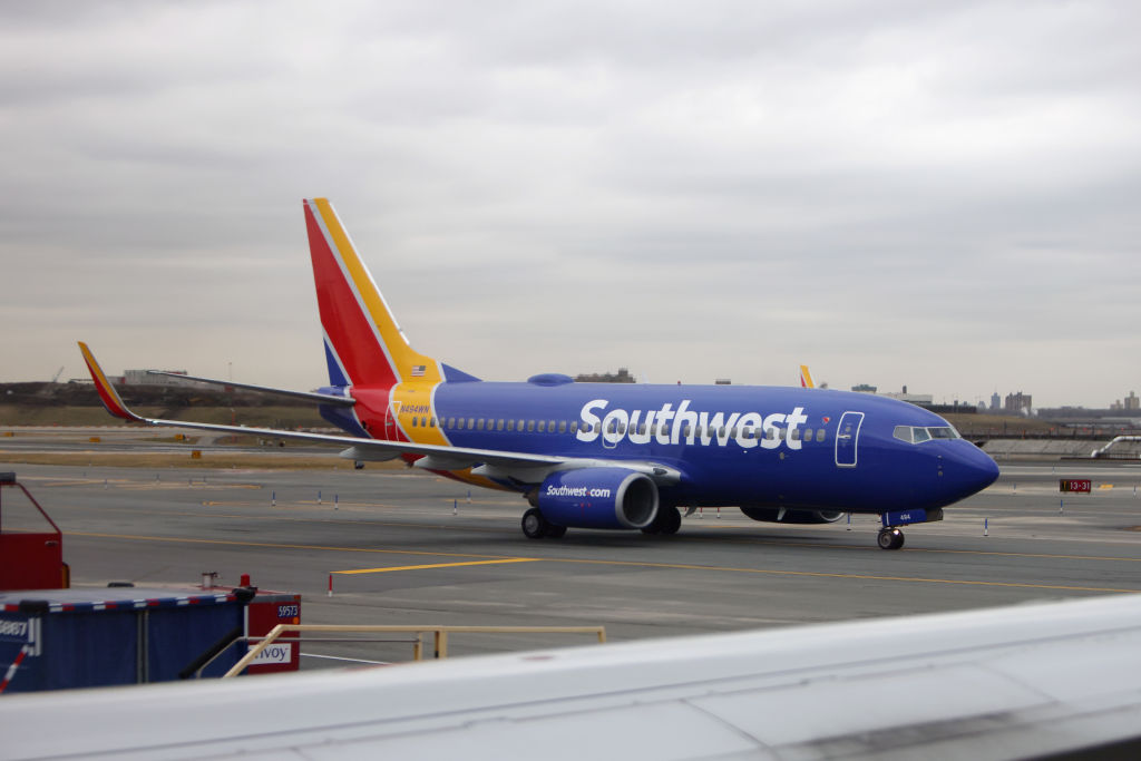 A Southwest Airlines plane at LaGuardia Airport in New York. Southwest announced Thursday it is dro...