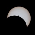 The maximum eclipse view in Salt Lake City at 12:32 PM. (Jordan Hansen)