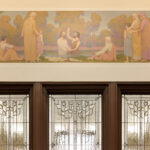 A mural depicting the baptism of the Savior in the Layton Utah Temple. (The Church of Jesus Christ of Latter-day Saints) 