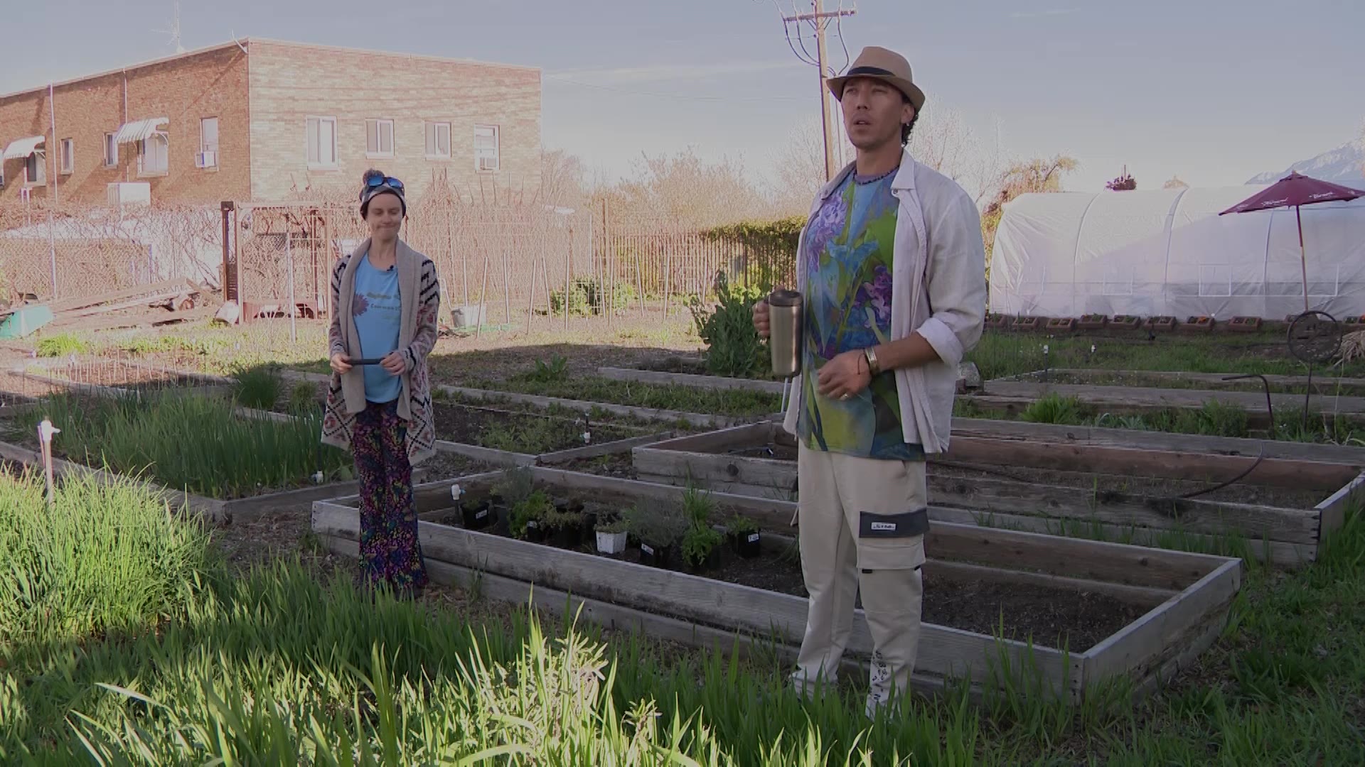 Chris and Ally Sandman, the two gardeners that worked on bringing back the Sunflower Community Gard...