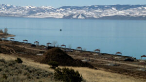 The renovated Rainbow Cove campsite on the Utah side of Bear Lake.