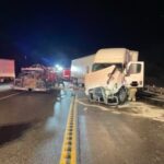 A crash on U.S. 6 in Carbon County claimed the life of a 6-year-old girl, and sent her father to the hospital, along with another driver of a semitruck. (Department of Public Safety) 