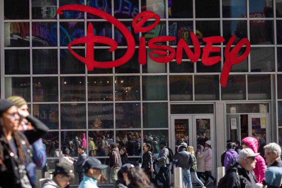 The Disney store in the Times Square neighborhood of New York, on March 29. A bitter fight over the...