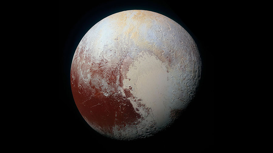 The New Horizons spacecraft took an image of Pluto's heart on July 14, 2015. (Johns Hopkins Univers...