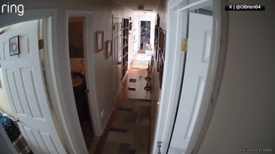 (file) Ring camera footage in home during earthquake...