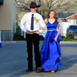 Isaac Ellsworth and Paisley Terry arrive at Payson High School for prom on Saturday, April 20, 2024. (Scott G. Winterton, Deseret News) 