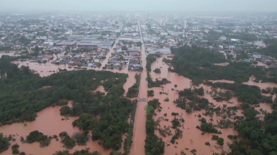 Thousands in southeastern Brazil are stranded and displaced after catastrophic floods submerged ent...