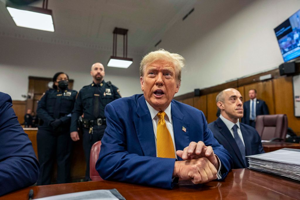 NEW YORK, NEW YORK - MAY 2: Former U.S. President Donald Trump attends his trial for allegedly cove...