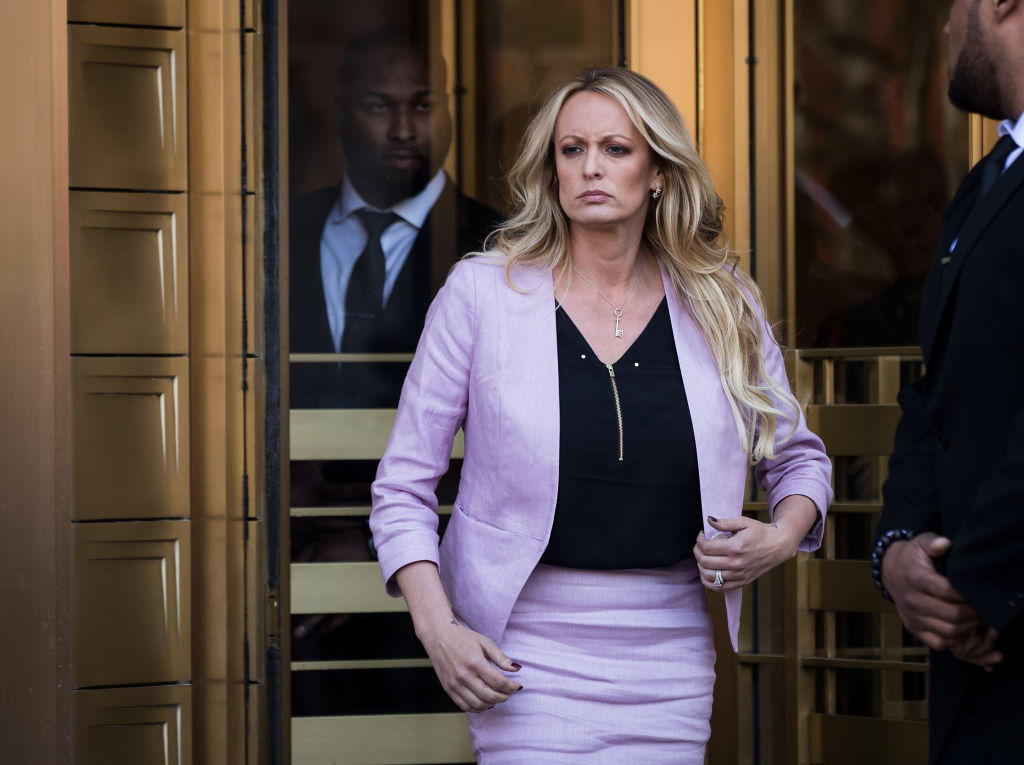 FILE: Adult film actress Stormy Daniels (Stephanie Clifford) exits the United States District Court...