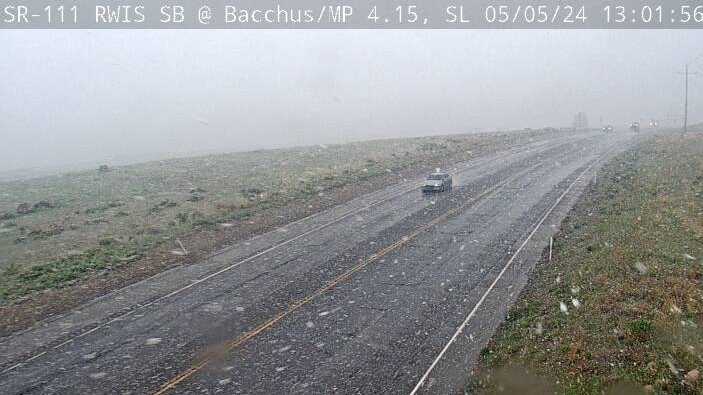 Wet and snowy conditions moved into northern Utah on Sunday. (UDOT)...