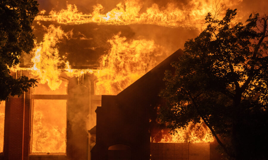 A large fire at a historic church building in downtown Salt Lake required a three-alarm response fr...