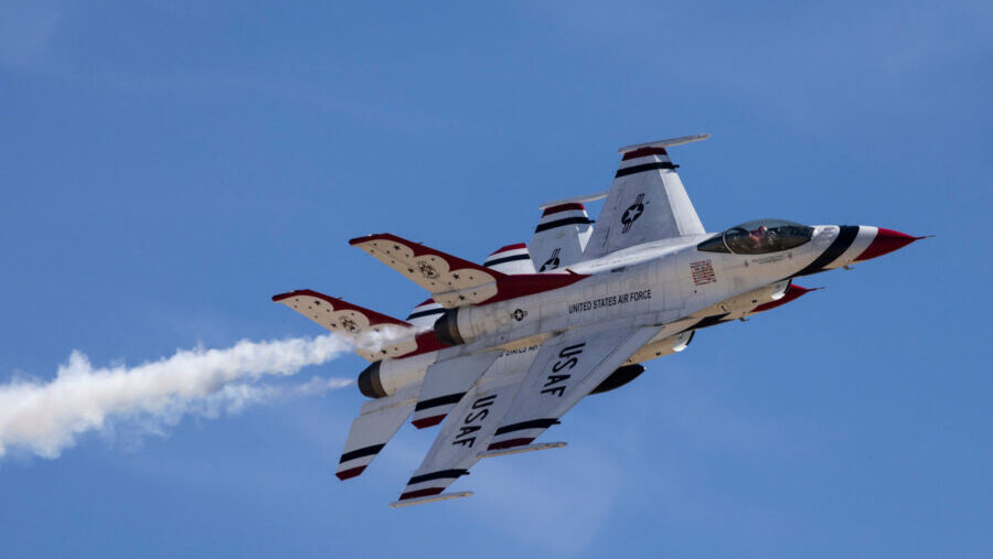 The Thunderbirds perform during rehearsal for the air show at Hill Air Force Base  on Friday, June ...
