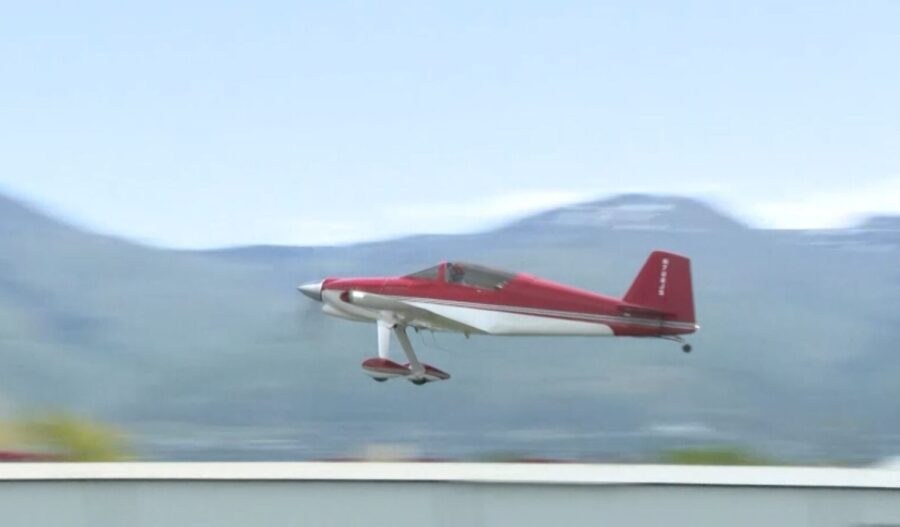 An aircraft taking off at Skypark Aviation Festival on Jun 1, 2024. (KSL TV)...