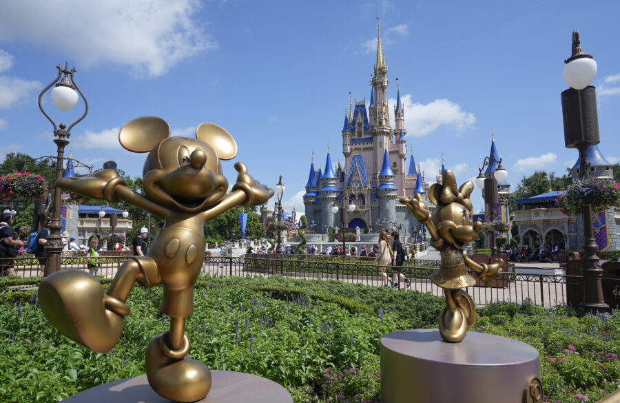 FILE - The Cinderella Castle is seen at the Magic Kingdom at Walt Disney World, July 14, 2023, in L...