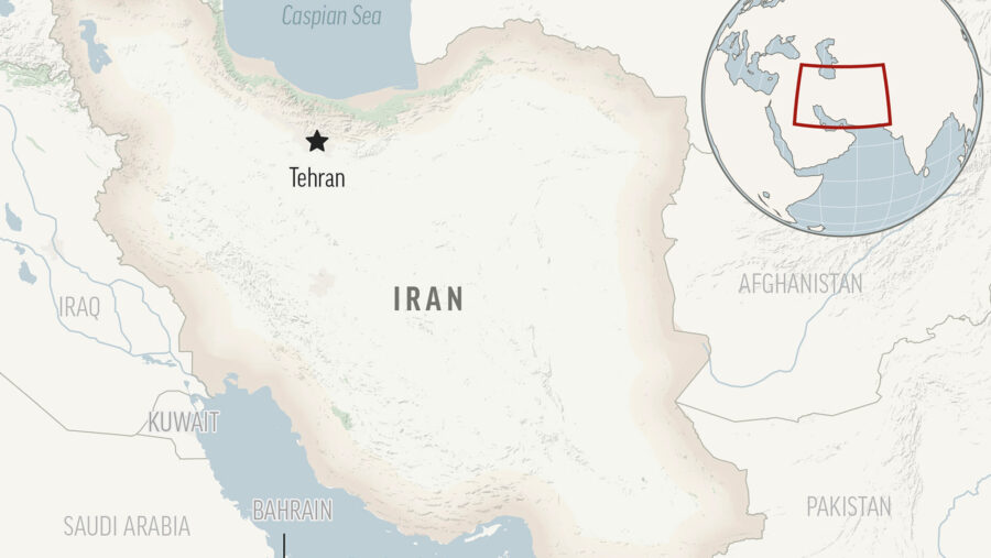 This is a locator map for Iran with its capital, Tehran. (AP Photo)...