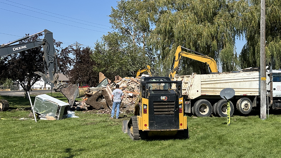 The remains of Chad Daybell's Idaho home after new owners demolished it on Sept. 20, 2024....