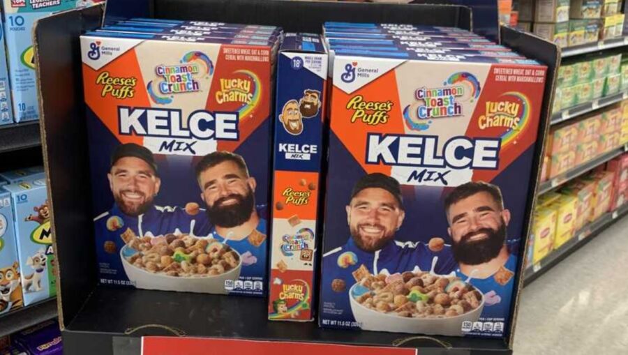 Kansas City Chiefs tight end Travis Kelce's cereal is starting to hit the shelves in the metro area...