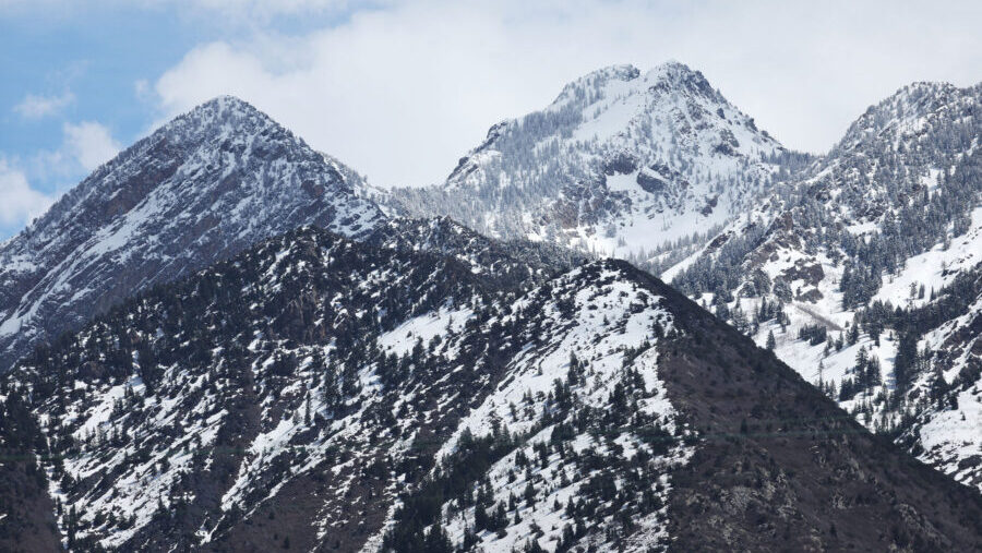 Snow in the Wasatch Mountains near Big Cottonwood Canyon on Tuesday, April 16, 2024. (Jeffrey D. Al...