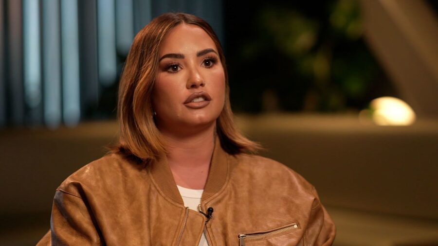 Demi Lovato speaking to CNN's Elizabeth Wagmeister on CNN's 'The Lead' on September 18. (CNN via CN...