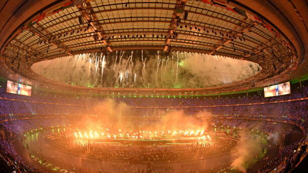 A view from the closing ceremony of the Paris 2024 Summer Paralympic Games at the Stade de France i...